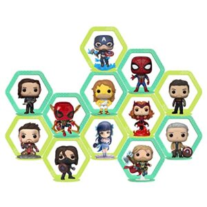 lranfow 12 sets display shelves for funko pop display or other pop figures, wall mounted glow at night