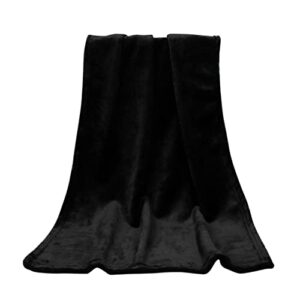 black plush blanket, 45x65cm black blanket queen size, super soft fluffy throw blankets for couch, sofa and bed