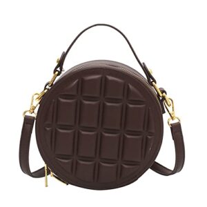 chloe soo women leather shoulder bags crossbody bag round clutch purse tote handbag retro classic purse 36