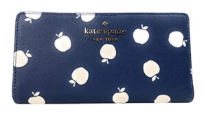 kate spade new york staci large slim wallet in orchard toss blue