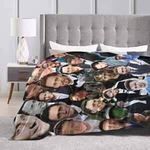 Hamklla Tom Hiddleston Collage Throw Blankets Warm Flannel Ultra-Soft Micro Fleece Blanket ,for Bedding,Couch,Sofa,Bed, Black, 50''x40''