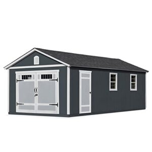 handy home products manhattan 12×24 garage do-it-yourself wooden storage shed