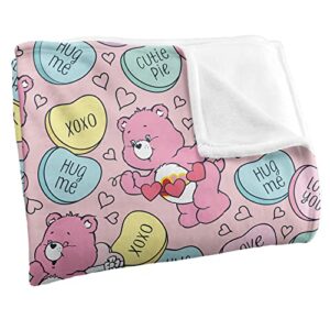 Care Bears Blanket, 36"x58" Love a Lot Bear Hearts Silky Touch Super Soft Throw Blanket