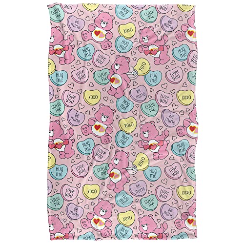 Care Bears Blanket, 36"x58" Love a Lot Bear Hearts Silky Touch Super Soft Throw Blanket