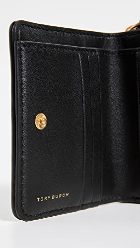 Tory Burch Women's Kira Chevron Bi-Fold Wallet, Black, One Size