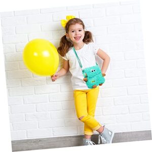 VALICLUD Bags Shape Clutch Children Messenger Tote Shopping Children's Mini Pods Bag Shoulder Travel Green Lovely Crossbody for Purses School Schoolbag Kids Purse Small Creative Animal