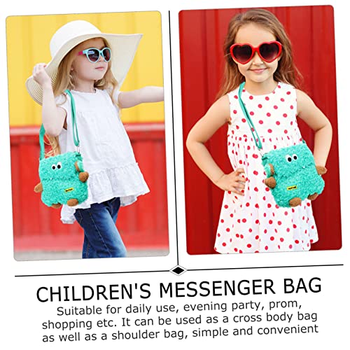 VALICLUD Bags Shape Clutch Children Messenger Tote Shopping Children's Mini Pods Bag Shoulder Travel Green Lovely Crossbody for Purses School Schoolbag Kids Purse Small Creative Animal