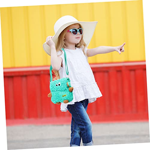 VALICLUD Bags Shape Clutch Children Messenger Tote Shopping Children's Mini Pods Bag Shoulder Travel Green Lovely Crossbody for Purses School Schoolbag Kids Purse Small Creative Animal