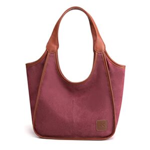 women casual canvas small tote purse hobo shoulder bag handbag