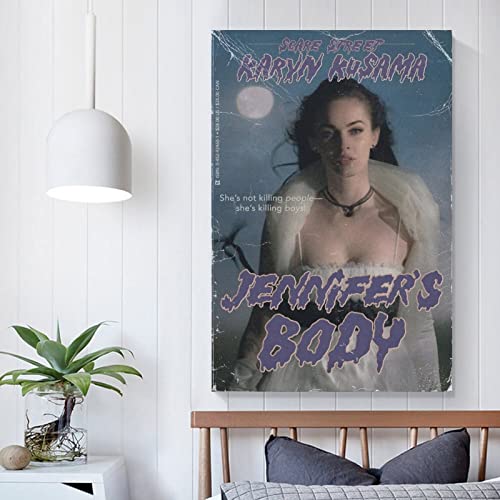 Classic Retro Horror Comedy Movie Jennifer's Body Poster Hanging Poster Canvas Wall Art Decor Home Frame Hanger Posters Scroll Mural 12x18inch(30x45cm)