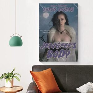 Classic Retro Horror Comedy Movie Jennifer's Body Poster Hanging Poster Canvas Wall Art Decor Home Frame Hanger Posters Scroll Mural 12x18inch(30x45cm)