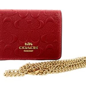 COACH Mini Wallet on a Chain Signature Leather