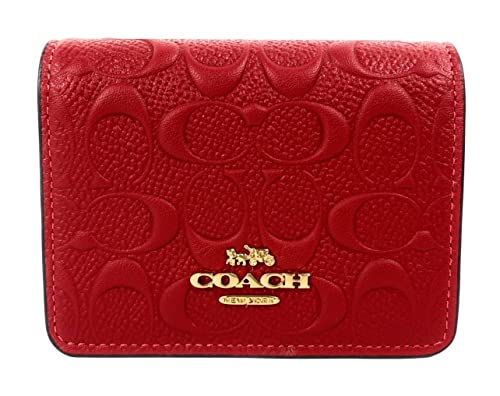 COACH Mini Wallet on a Chain Signature Leather