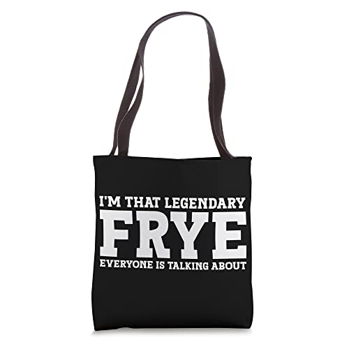 Frye Surname Funny Team Family Last Name Frye Tote Bag