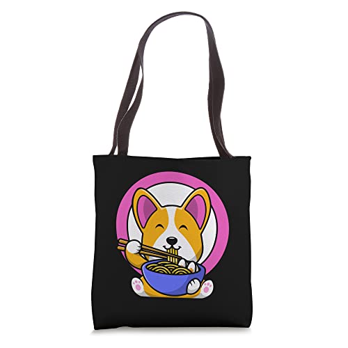 Kawaii Corgi Ramen Cute Japanese Manga Anime Dog Lovers Tote Bag