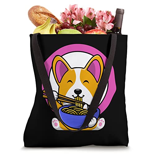 Kawaii Corgi Ramen Cute Japanese Manga Anime Dog Lovers Tote Bag