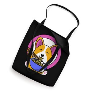 Kawaii Corgi Ramen Cute Japanese Manga Anime Dog Lovers Tote Bag