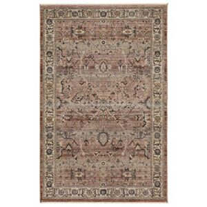 mohawk home hertford traditional ornamental beige 7′ 10″ x 10′ area rug perfect for living room, dining room, office