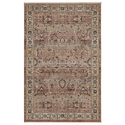 Mohawk Home Hertford Traditional Ornamental Beige 7' 10" x 10' Area Rug Perfect for Living Room, Dining Room, Office