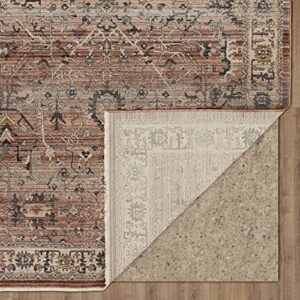 Mohawk Home Hertford Traditional Ornamental Beige 7' 10" x 10' Area Rug Perfect for Living Room, Dining Room, Office