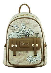 wondapop disney donald duck 11″ vegan leather fashion mini backpack