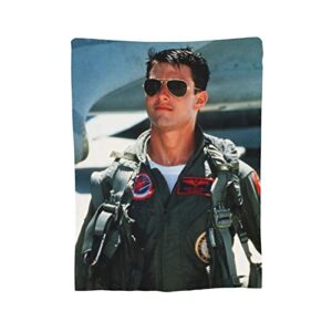 Comfortable Ultra-Soft Micro Fleece Blanket,Tom Cruise Fleece Blankets for Sofa Bed Travel 80"X60"