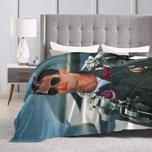 Comfortable Ultra-Soft Micro Fleece Blanket,Tom Cruise Fleece Blankets for Sofa Bed Travel 80"X60"