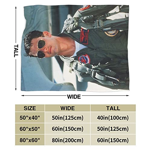 Comfortable Ultra-Soft Micro Fleece Blanket,Tom Cruise Fleece Blankets for Sofa Bed Travel 80"X60"