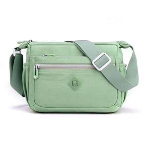 women’s crossbody purse satchel bag mutipocket nylon purse shoulder bag hobo bag solid color