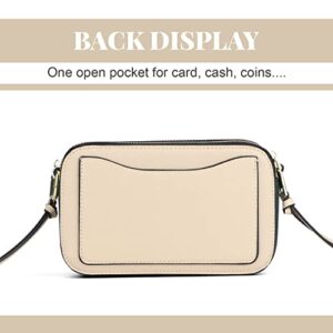 WOG2008 Crossbody Bags for Women Trendy PU Leather Small Camera Bag Purses Designer Shoulder Handbags with Wide Straps