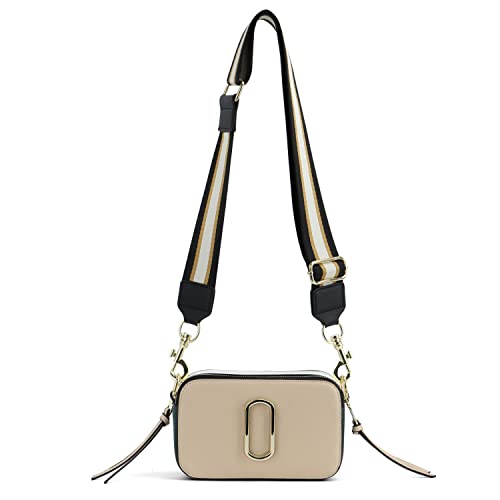 WOG2008 Crossbody Bags for Women Trendy PU Leather Small Camera Bag Purses Designer Shoulder Handbags with Wide Straps