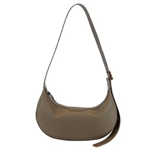 amazing song hald moon crossbody bag for women, designer hobo shoulder handbag togo lether adjustable strap, brown