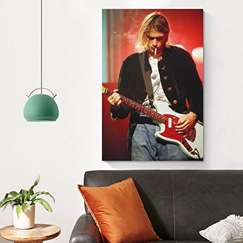 XDE Singer Poster Kurt Cobain Poster Poster Decorative Painting Canvas Wall Posters And Art Picture Print Modern Family Bedroom Decor Posters 12x18inch(30x45cm)