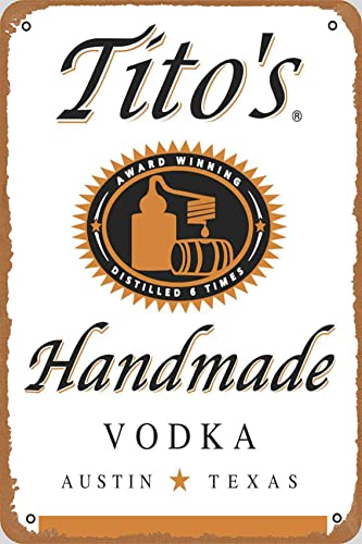 Metal sign - Titos Vodka Taster Poster Bar Wall Decor 8 X 12 Inch