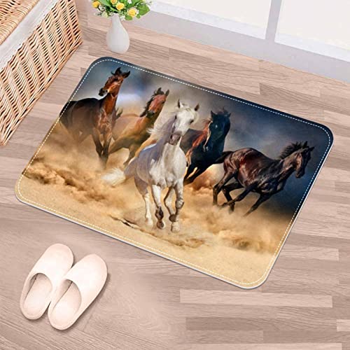 Horse, Indoor Door Mat Durable Front Door Mats Entryway Rug Non-Slip Absorbent Area Rugs Resist Dirt Rugs for Room Decor, 31"x20"