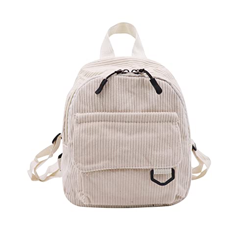 Women Girls Mini Corduroy Backpack Cute Shoulder Bag Purse Casual Rucksack Satchel Travel Small Backpack