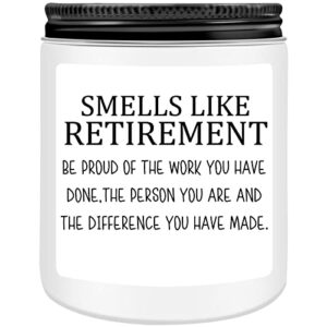retirement gifts for women men,happy retirement gifts for coworker best friends dad mom teacher nurse boss,retirement party decorations for her him, unique candle gifts for retired men women