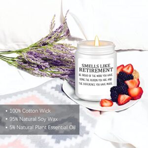 Retirement Gifts for Women Men,Happy Retirement Gifts for Coworker Best Friends Dad Mom Teacher Nurse Boss,Retirement Party Decorations for Her Him, Unique Candle Gifts for Retired Men Women