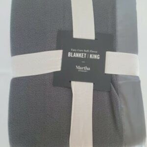 Martha Stewart Easy Care Soft Fleece Blanket Queen (Castlerock)