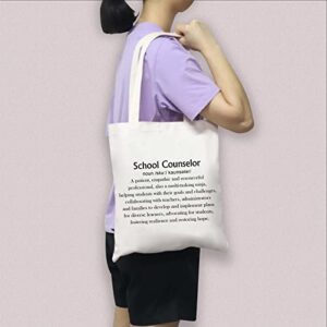 BDPWSS School Counselor Tote Bag Counselor Appreciation Gift School Guidance Counselor Motivational Definition Travel Pouch (School counselor definition TG)