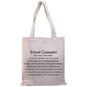 bdpwss school counselor tote bag counselor appreciation gift school guidance counselor motivational definition travel pouch (school counselor definition tg)