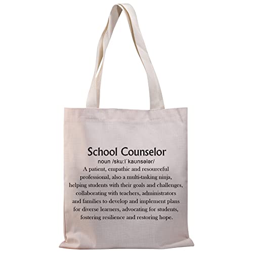 BDPWSS School Counselor Tote Bag Counselor Appreciation Gift School Guidance Counselor Motivational Definition Travel Pouch (School counselor definition TG)