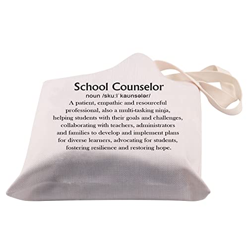 BDPWSS School Counselor Tote Bag Counselor Appreciation Gift School Guidance Counselor Motivational Definition Travel Pouch (School counselor definition TG)