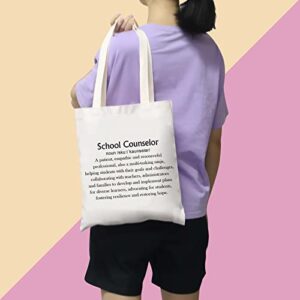 BDPWSS School Counselor Tote Bag Counselor Appreciation Gift School Guidance Counselor Motivational Definition Travel Pouch (School counselor definition TG)