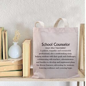 BDPWSS School Counselor Tote Bag Counselor Appreciation Gift School Guidance Counselor Motivational Definition Travel Pouch (School counselor definition TG)