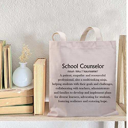 BDPWSS School Counselor Tote Bag Counselor Appreciation Gift School Guidance Counselor Motivational Definition Travel Pouch (School counselor definition TG)