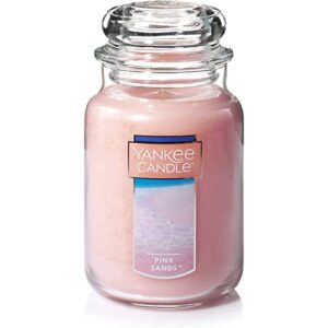 Yankee Candle Kitchen Spice Scented, Classic 22oz Large Jar Single Wick Candle, Over 110 Hours of Burn Time & Pink Sands Scented, Classic 22oz Large Jar Single Wick Candle, Over 110 Hours of Burn Time