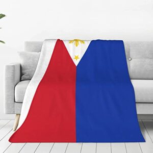 cute philippines flag blanket soft flannel throw blanket lightweight cozy warm filipino blanket for couch bed living room sofa 50″x40″