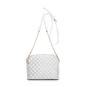 e quilted crossbody bags for women, lightweight medium camera bag top zipper shoulder purse