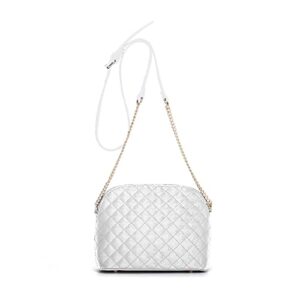 E Quilted Crossbody Bags for Women, Lightweight Medium Camera Bag Top Zipper Shoulder Purse